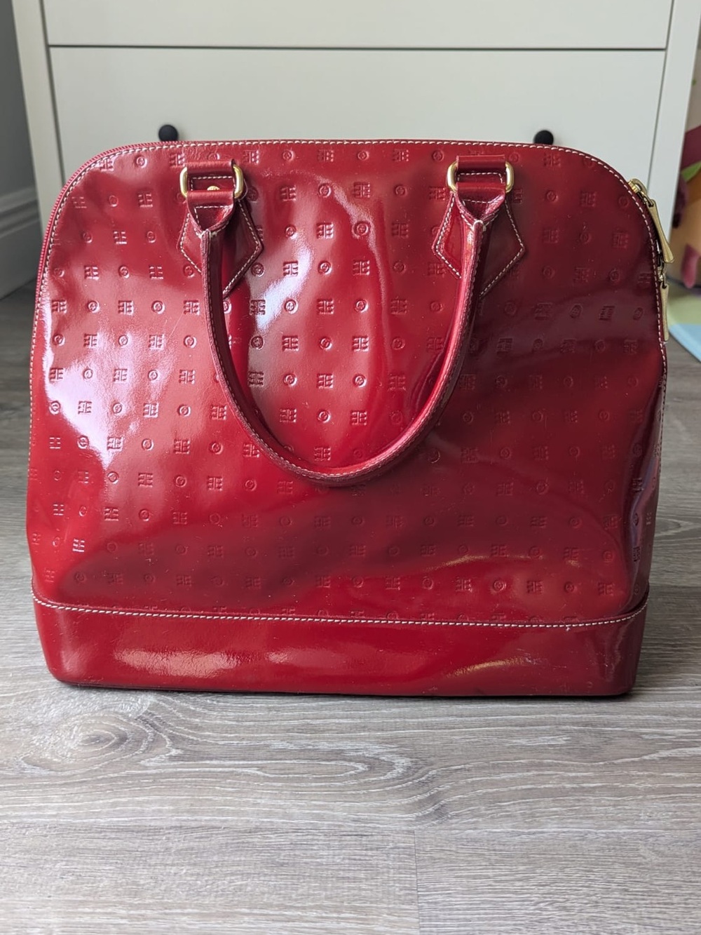 Arcadia Red Patent Dome Satchel